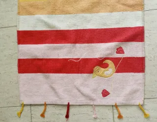 Alfombra infantil Ikea rayas y patito