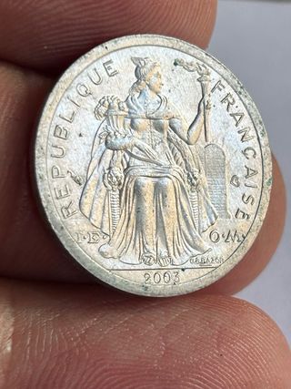 Moneda Polinesia Francesa 1 Franco