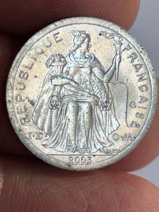 Moneda Polinesia Francesa 1 Franco
