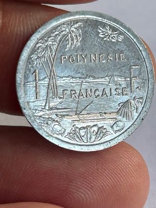 Moneda Polinesia Francesa 1 Franco