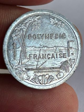 Moneda Polinesia Francesa 1 Franco