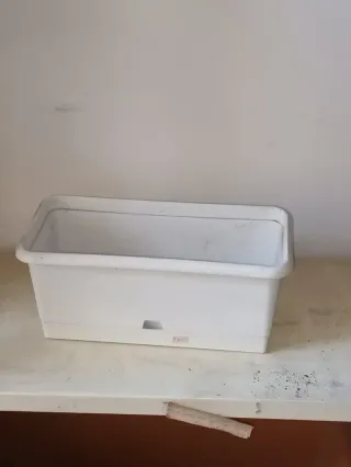 Jardinera Rectangular Blanca