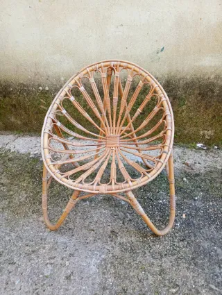 2 Sillas de Mimbre Rústicas