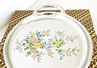 Bandeja Vintage Alessi Ovalada – Metal Plateado