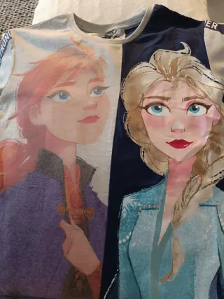 Camiseta niña Frozen Anna Elsa