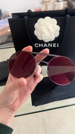 Gafas de Sol Chanel Redondas Moradas