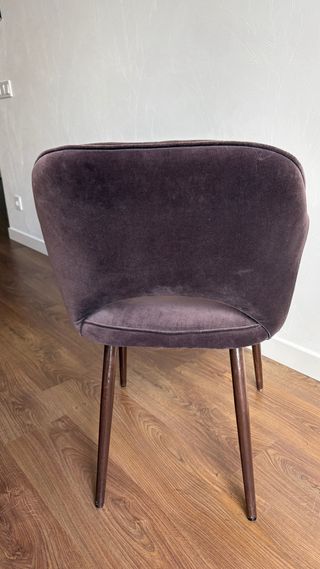 Juego 6 sillas comedor terciopelo