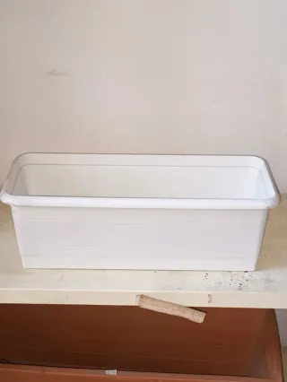 Jardinera Rectangular Blanca