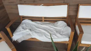 Conjunto Muebles Jardín o Terraza Madera Beige