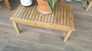 Conjunto Muebles Jardín o Terraza Madera Beige