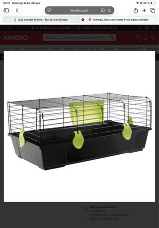 Jaula conejos con Puerta Frontal