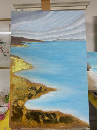 Cuadro Óleo Costa Dorada 40x60cm