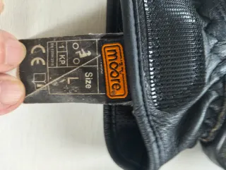 Guantes Moto Piel y Textil Negro