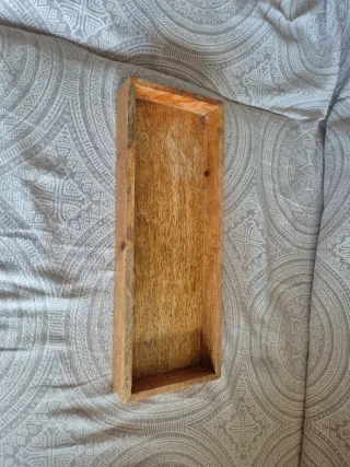 Bandeja de madera rústica