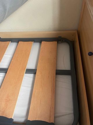 Estructura cama 90x190 madera y metal