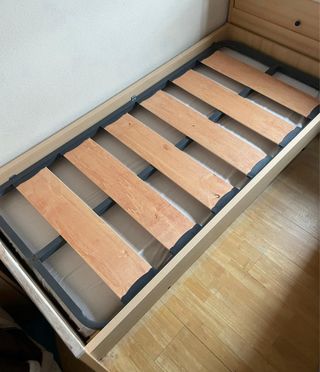 Estructura cama 90x190 madera y metal