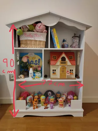 Estantería infantil casita blanca