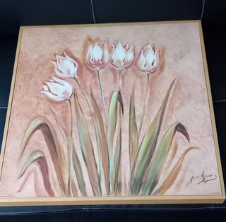 Cuadro lienzo tulipanes