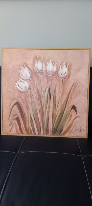 Cuadro lienzo tulipanes