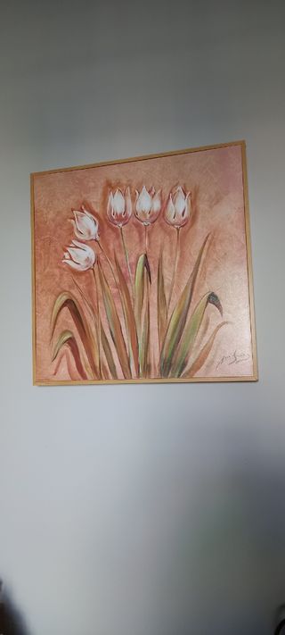 Cuadro lienzo tulipanes