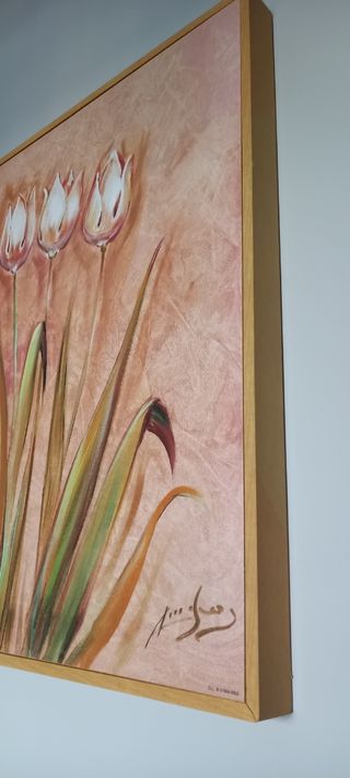 Cuadro lienzo tulipanes
