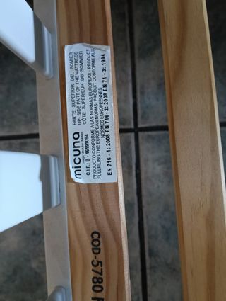 Cuna bebé de madera