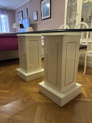 Mesa de comedor de cristal