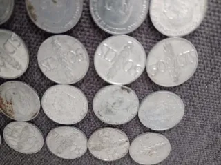 Lote 25 monedas 50 CTS Franco