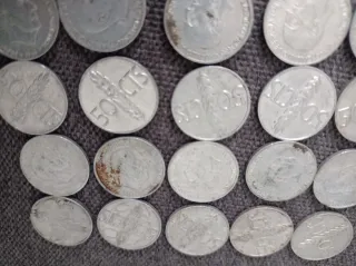 Lote 25 monedas 50 CTS Franco