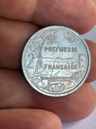 Moneda 2 Francos Polinesia Francesa