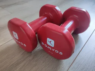 Pesas Mancuernas vinilo fitness 1kg, 2kg, 3kg