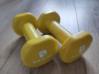 Pesas Mancuernas vinilo fitness 1kg, 2kg, 3kg