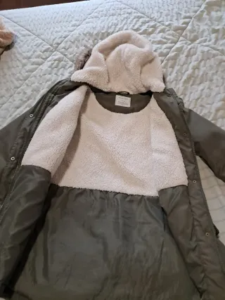 Chaqueta verde con borrego talla 12-13
