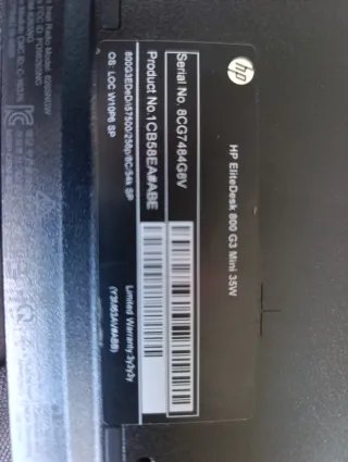 HP EliteDesk 800 G3 Mini 35W