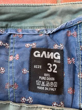 Pantaloni Chino Gang W32 Verde Oliva