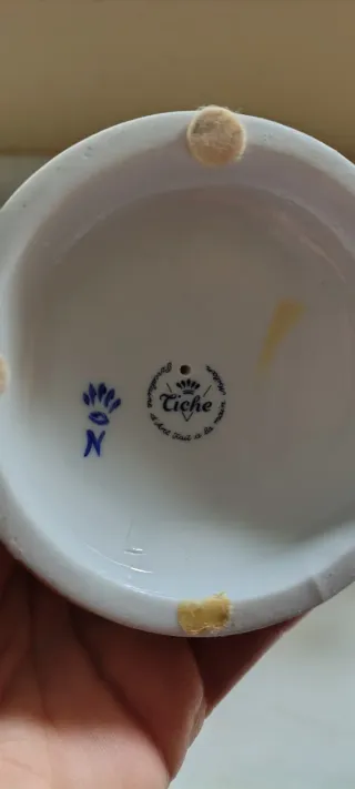 Pareja Querubines Porcelana Tiché