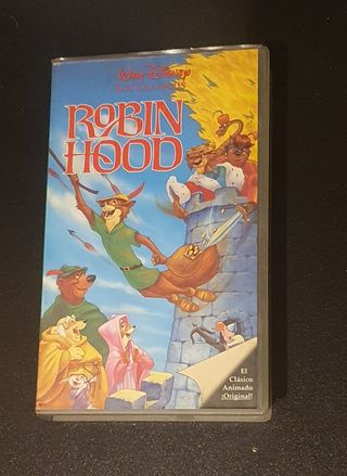 VHS Robin Hood Disney Clásico Animado Español