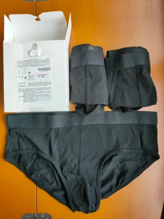 Pack 3 slips negros Zara Talla L