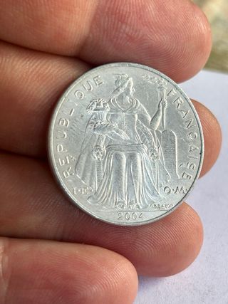 Moneda Polinesia Francesa 5 Francos