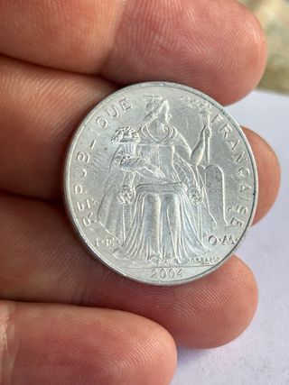 Moneda Polinesia Francesa 5 Francos