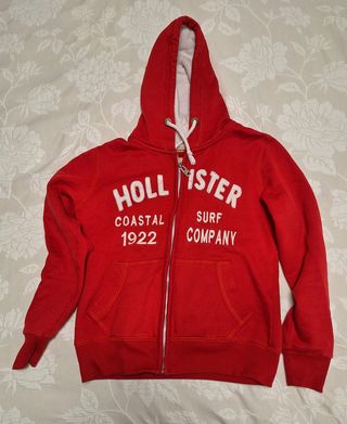 Sudadera Hollister Roja con Cremallera