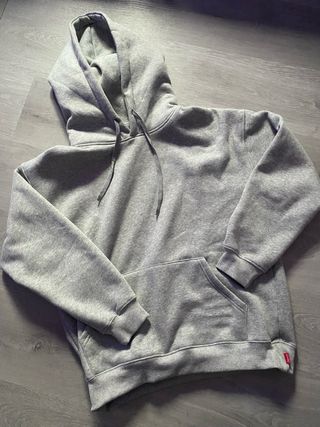 Sudadera Supreme Gris Logo Grande