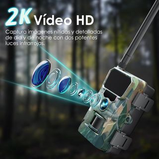 Cámara Fototrampeo WOLFANG 4G 48MP 2K