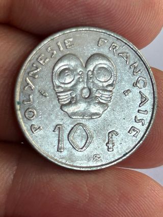 Moneda Polinesia Francesa 10 Francos