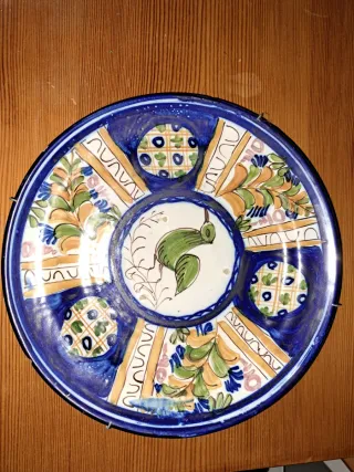 Plato Cerámica Decorativo 27cm Ave Verde