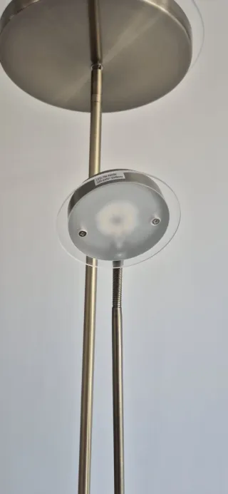 Lámpara led de pie y lectura metal y cristal