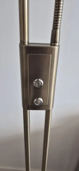 Lámpara led de pie y lectura metal y cristal