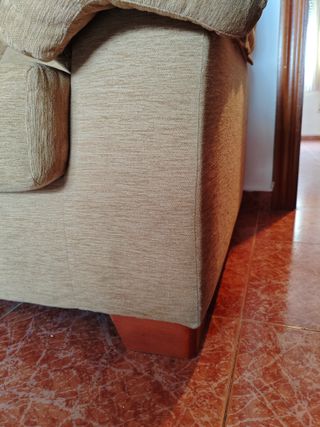 Sofá 2 plazas beige tela