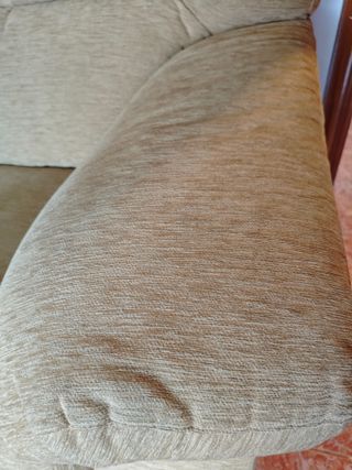 Sofá 2 plazas beige tela