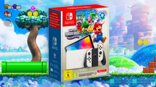 Nintendo Switch OLED Mario Wonder + Animal Crossin